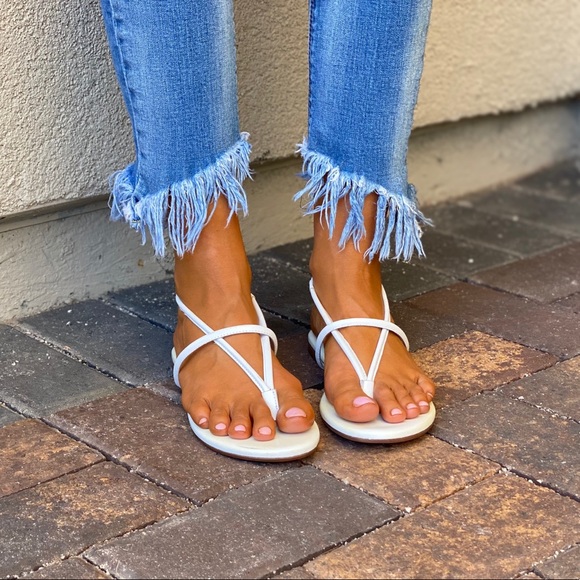 Genuine Leather Thong Flat Sandals by Kristin C - Picture 6 of 13